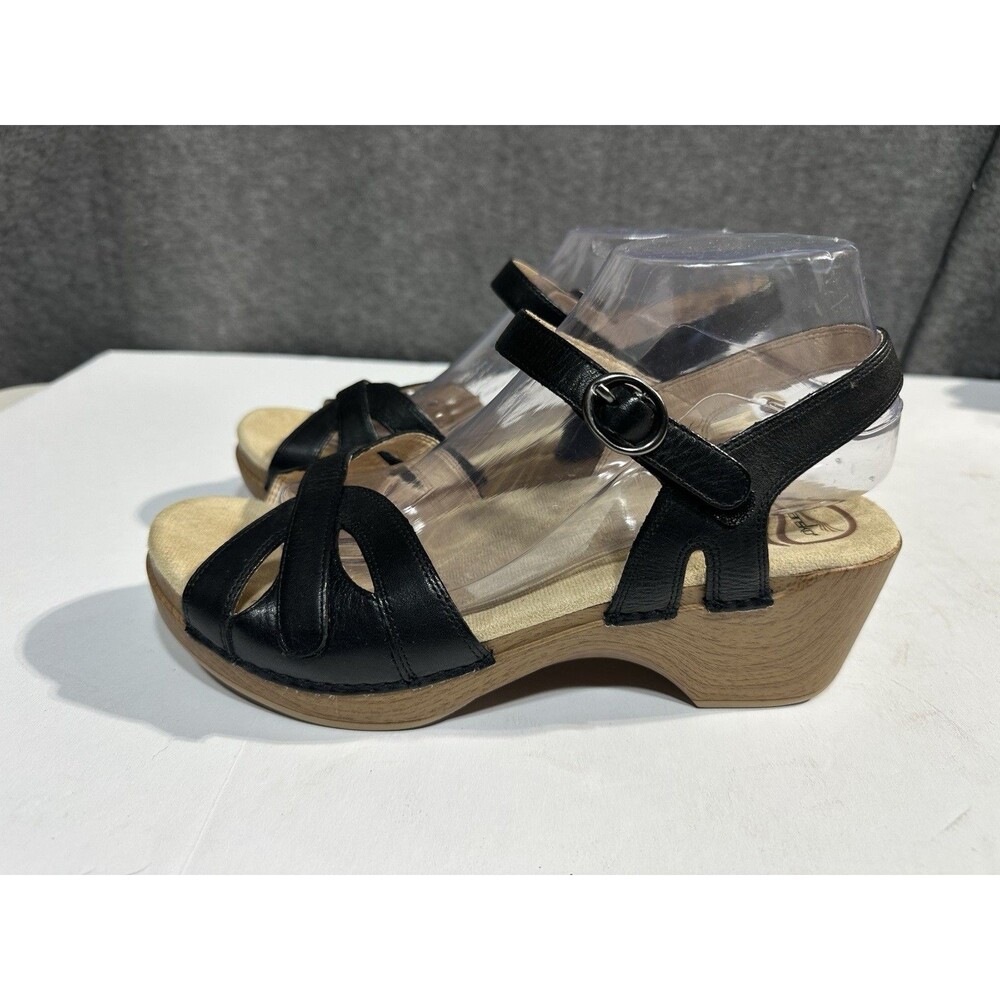 Dansko Season Women's Sandals, Black Full Grain, W41